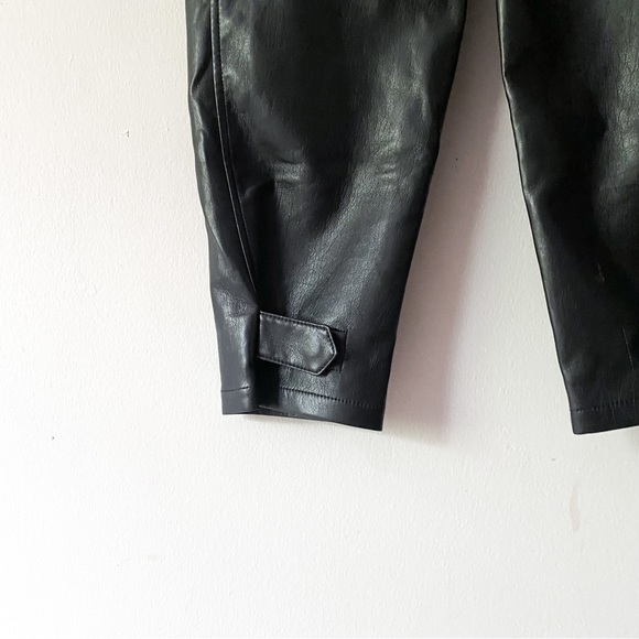 WILFRED Black Vegan Leather Contemporary Cargo Pant - Picture 5 of 11